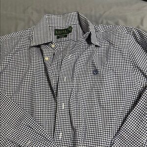 Lauren Ralph Lauren Black and White Checkered Shirt